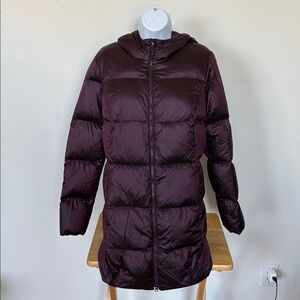 Eddie Bauer EB550 Goosedown Feather Women's Hooded Puffer Parka Size Medium